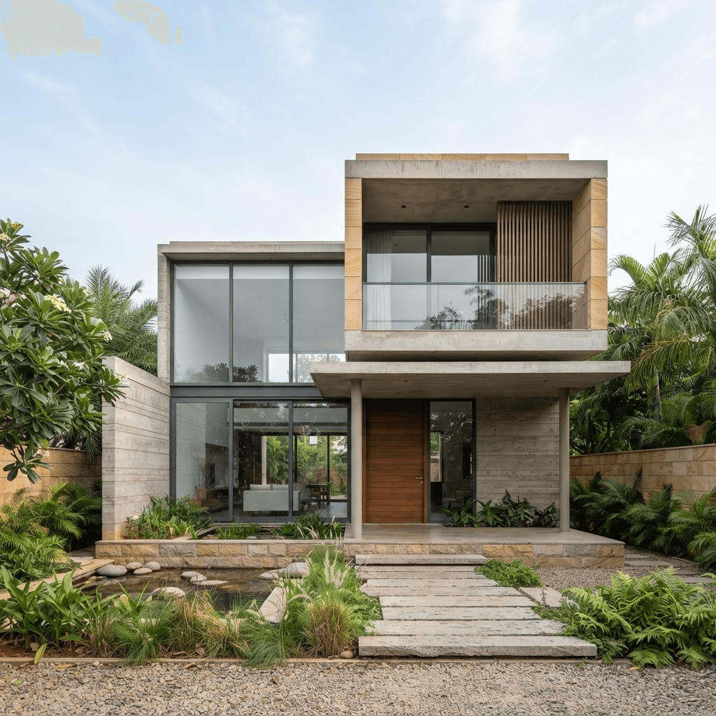 Contemporary Villa Architecture & Structure - Urban Brick